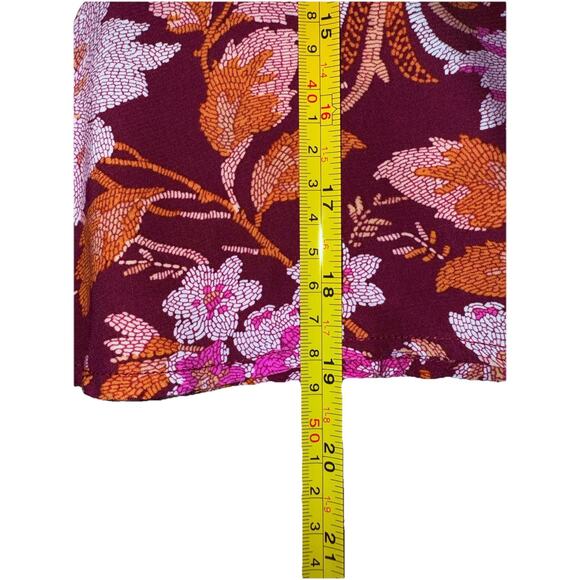 Nwot! LOFT Floral Flounce Hem Mini Skirt 100% Viscose Womens M #H49-19 - Picture 11 of 11